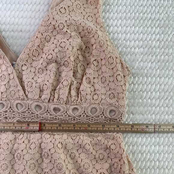 MSSP Max Studio women's beige crochet sleeveless dress Sz L - Picture 6 of 6